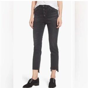 AG The Isabelle Button-up High Rise Cropped Jeans
